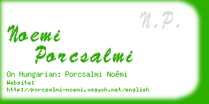 noemi porcsalmi business card