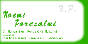 noemi porcsalmi business card